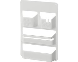 ProPlus Pocketorganizer - Opbergsysteem Caravan - 28 x 18 x 4.8 cm - Opbergrek - Pocket Kasset – Opbergen - Opberghouder voor cassettedeurtje – 4 Opbergvakken - ABS - Inclusief schroeven en 3M-stickers