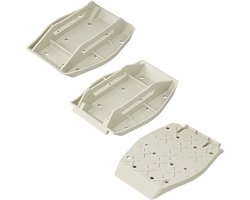 ProPlus Set van 4 Stabilisatievoeten 27,5 x 20,5 cm – Voor AL-KO Premium en Stabiel hoeksteunen – Met veermechanisme – Wit
