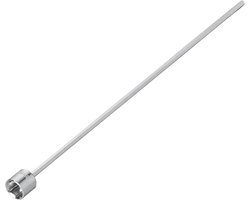 ProPlus Verlengadapter - 44 x 1.9 cm - Hoeksteun Uitdraaihulp - Pootuitdraaisteunsleutel - Geschikt voor bijna elk type caravan - Uitdraaisteun - Zilver
