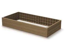 Prosperplast Base Woody - Moestuinbak - Bruin - Kunststof - Modulaire Constructie