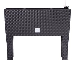 Prosperplast Bloembak/plantenbak op poten Rato - met irrigatiesysteem - antraciet - 60 x 25 x 46 cm