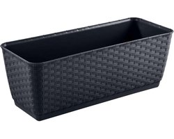 Prosperplast  bloempot - balkonpot met Ratolla haken - umbra