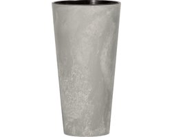 Prosperplast - Bloempot -Pot met een inzetstuk Tubus Slim Beton  - kleur en patroon imiteren beton
