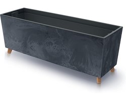 Prosperplast - Bloempot - - Urbi Case Beton Effect - Antraciet - 770x235x300mm