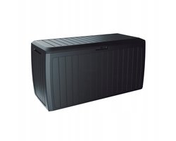 Prosperplast Boxe Board Serie - Tuinopbergkist - Antraciet - 290L - Kunststof - Houtstructuur