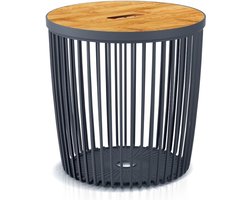 Prosperplast - Clubo Bijzettafel - Bamboe -  Antraciet 35L