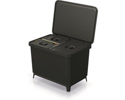 Prosperplast - Keden SYSTEMA afvalbak - 2x10L / 23L - Zwart