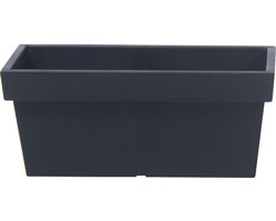 Prosperplast Plantenbak/bloembak terras/balkon - kunststof - 58 x 26 x 22 cm - antraciet
