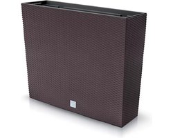 Prosperplast Rato Case - Hoog Bloempot met inzet - kleur umbra