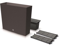 Prosperplast Rato Case Tower - Bloempot / Plantenbak met inzet - voor Binnen en Buiten - Umbra