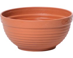 Prosperplast Tafel plantenpot/bloempot - kunststof D26 x H11 cm - terracotta - binnen/buiten