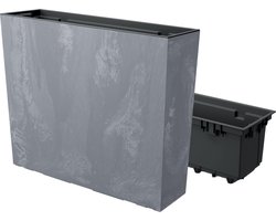 Prosperplast Urbi Case Beton Effect - Bloempot met inzet - marengo kleur