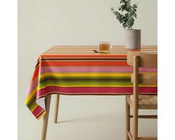Protecttable - Mexicaans Tafelzeil Saltillo Fuchsia 120x210cm - Tafelkleed Afwasbaar - Kunststof