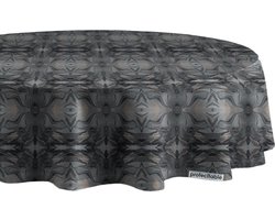 Protecttable - Rond Tafelzeil Marmer Zwart Ø138cm - Tafelkleed Afwasbaar - Kunststof