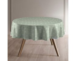 Protecttable - Rond Tafelzeil Pluizenbloem Groen Ø138cm - Tafelkleed Afwasbaar - Kunststof