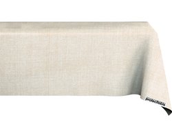 Protecttable - Tafelzeil Linnenlook Ecru 140x240cm - Tafelkleed Afwasbaar - Kunststof