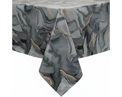 Protecttable - Tafelzeil Marmer Zwart 140x230cm - Tafelkleed Afwasbaar - Kunststof