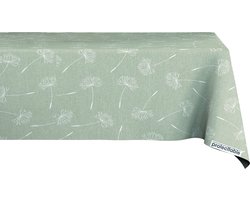 Protecttable - Tafelzeil Pluizenbloem Groen 140x240cm - Tafelkleed Afwasbaar - Kunststof