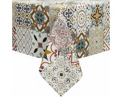 Protecttable - Tafelzeil Tegeltjes Terra 140x240cm - Tafelkleed Afwasbaar - Kunststof