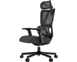 ProtoArc EC100 Ergonomische Bureaustoel - Computer En Gamingstoel Met Dikke Veerkussen Zitting - Verstelbare Lendensteun Armleuningen En Hoofdsteun - Mesh Draaistoel Voor Thuiswerk - Zwart