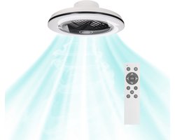 Proventa 3D Air Plafondventilator met verlichting 50 cm - Verspreidt lucht over hele kamer - Plafondlampen met Ventilator & Lamp - Met afstandsbediening