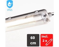 Proventa LED TL armatuur compleet incl. 2 x LED buis van 60 cm - 18W vervangt 50W - Tl-buizen - Tl-armaturen - Tl-verlichting