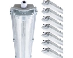Proventa LED TL dubbel armaturen met 16 lampen 120 cm - Koud wit licht 6500 K - Voordeelverapkking - 8 stuks