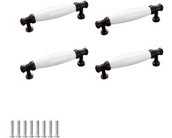 Provento - Antieke Keramische Meubel Handgrepen Set van 4 Stuks voor Keukenkasten en Laden