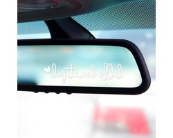 Provento - Auto Spiegel Stickers voor Vrouwen, Positieve Bevestiging, Auto Accessoires (Wit) - Set van 3