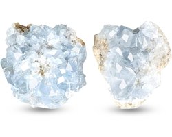 Provento - Natuurlijke Ruwe Blauwe Celestiet Kristal Cluster voor Meditatie en Thuisdecoratie