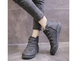 Provento - Warm gevoerde enkellaarzen voor dames | Lichtgewicht | Casual comfort | Twee zijritsen