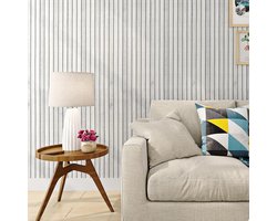 Provento - Waterdicht 3D vinyl wrap voor muren en meubels - Zelfklevend houten paneel behang - 40cm x 2m