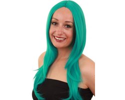 Pruik Anne emerald groen