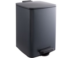Prullenbak - 12 l - donkergrijs