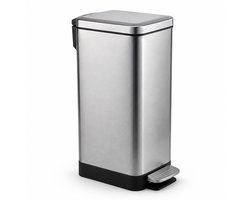 Prullenbak - 15 l - zilver