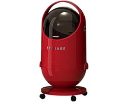 Prullenbak-Afvalbak-20L Moderne Afvalbak met Veilige Deksel -Zwenkwielen- Stevig Plastic- Comfortabele Grip-Geurbeheersing-ROOD.