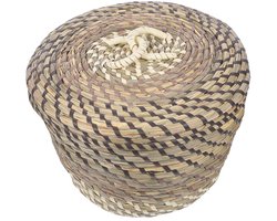 Prullenbak - Afvalmand Mand - Huis Organiseren - Vintage Rotan Design - 29 cm Hoog - Natuurlijk