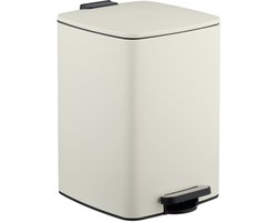 Prullenbak keuken - 20 liter - met binnenemmer - 20 vuilniszakken - beige