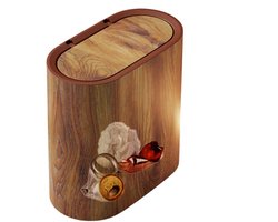 Prullenbak met Deksel - Afvalemmer Vuilnisbak - Hygiënisch Afval Beheren - Compact Marmer Design