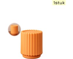 prullenbak - Mini-prullenbak - esktop afvalbak - Mini - Met push-open deksel - Geschikt voor keuken en slaapkamer - Woondecoratie - Zonnebloemdeksel - Oranje