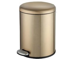 Prullenbak-Prullenbak met deksel, bedienbaar met voetpedaal-Geschikt voor woonkamer, badkamer, toilet, slaapkamer, kantoor-29*21*21cm -Goud