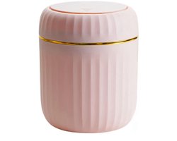 Prullenbak - Prullenbak met deksel - Mini-prullenbak - Bureau - salontafel-Geschikt voor thuis en kantoor - Woonkamer/slaapkamer - Kunststof - Multifunctionele opbergcontainer -Opbergdoos voor keukentafel- Eenvoudig schoon te maken - roze