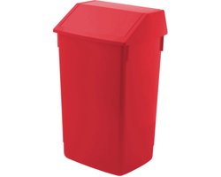 Prullenbak 'Sem' - 60 liter - Afvalbak - Swingdeksel - Rood