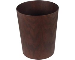 Prullenbak Vuilnisbak Nordic Style, Houten, 3.2L / 2.1gallon, licht bruin, bruin, donker bruin, vuilnisbak met Deksel voor Vuilnisbak (Color : A, Grootte : 8L)