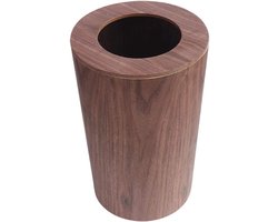 Prullenbak Vuilnisbak Nordic Style, Houten, 3.2L / 2.1gallon, licht bruin, bruin, donker bruin, vuilnisbak met Deksel voor Vuilnisbak (Color : H, Grootte : 12L)