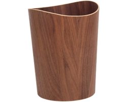 Prullenbak Vuilnisbak Nordic Style, Houten, 3.2L / 2.1gallon, licht bruin, bruin, donker bruin, vuilnisbak met Deksel voor Vuilnisbak (Color : J, Grootte : 8L)