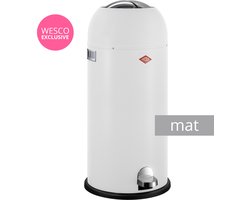 Prullenbak - Wesco Kickmaster Maxi Pedaalemmer - 40 l - Mat Wit