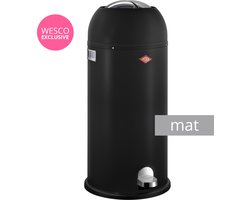 Prullenbak - Wesco Kickmaster Maxi Pedaalemmer - 40 l - Mat Zwart