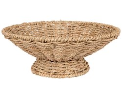 Pruna Serving Tray - Snack Tray - Decoratief dienblad - Natuurlijke elegantie - Ø30cm x 11 cm - Zeegras geweven ontwerp