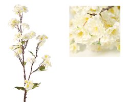 Prunus kunstbloemen kunsttak - Wit - 100 cm